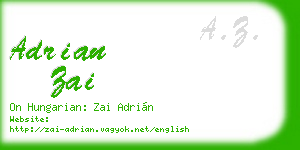 adrian zai business card